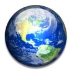 rotating earth 3d live wallpaper android application logo